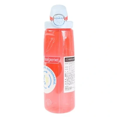 Image of Nalgene Sustain Tritan BPA Free On The Fly Water Bottle Made with Material Derived from 50% Plastic Waste, 24 OZ, Coral Frost