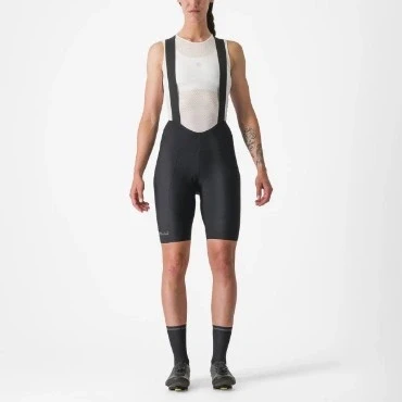 Image of Castelli Espresso Bibshort Leggings, Women&#039;s, Size: 0XS, Black