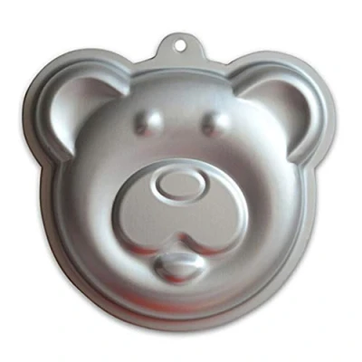 Image of Aluminum Cake Mold 3D Bear Shape Baking Pan DIY Birthday Mould Kitchen Supplies