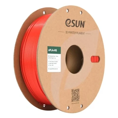 Image of eSUN PLA+ Filament 1.75mm, ePLA+HS High Speed 3D Printer Dimensional Accuracy +/ 0.03mm, 1KG Spool (2.2 LBS) Speedy PLA Plus for Printers, Red