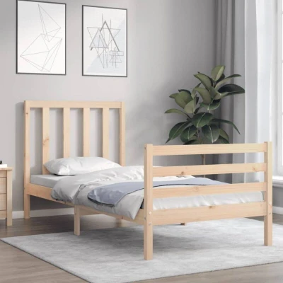 Image of vidaXL Bed Frame without Mattress Small Single Solid Wood Pine