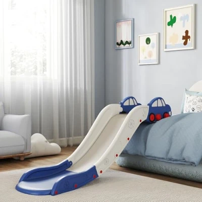Image of AIYAPLAY Sofa Slide, Indoor Kids Slide with Extended Length, Toddler for Couch, Bed, Sofa, Stair, Easy to Assemble &amp; Storage, Blue