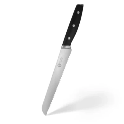 Image of MasterChef Bread Knife with High Carbon Stainless Steel Blade and Triple Riveted Handles, Professional Quality Kitchen for Precision Cooking at Home, Perfectly Balanced, Razor Sharp, 33cm (13&quot;)