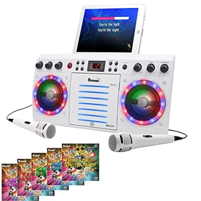 Image of Beatbox Karaoke Machine CDG/CD+G. Built in Disco Lights (Wired Microphones + 1000 Songs)