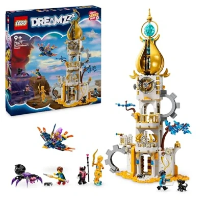 Image of LEGO DREAMZzz 2 in 1 The Sandman’s Tower, Castle Toy Playset for Kids, Boys &amp; Girls, with Building Options, Featuring Spider and Bird Animal Figures plus 5 Minifigures, Fantasy Birthday Gifts 71477