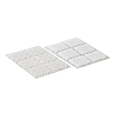 Image of VELCRO Brand Stick On Squares Double Sided Hook &amp; Loop Self Adhesive Pre Cut Sticky Perfect for Room Décor Home, Office, Garage Use White 25mm x Set of 24
