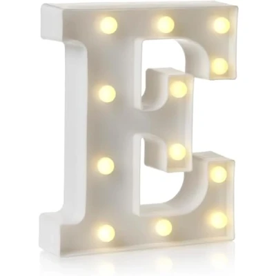 Image of anso LED Alphabet Letter &amp; Number Light Sign Decorations Lamp for Home Birthday Party Event Night Lights 22cm (E)