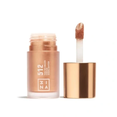Image of 3INA MAKEUP The No Rules Cream Highlighter 512 Liquid Pearly gold for Eyes Lips &amp; Cheeks w Sweet Almond Oil