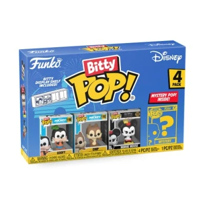 Image of Funko Bitty POP! Disney Goofy, Chip, Minnie Mouse (hands Folded) and A Surprise Mystery Mini Figure 0.9 Inch (2.2 Cm) Collectable Stackable Display Shelf Included Gift Idea Cake Topper