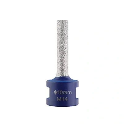 Image of KATSU Diamond Finger Bit 10mm M14 Thread Vacuum Brazed Milling Reamer for Enlarging and Shaping or Round Bevel Existing Holes in Porcelain Hard Ceramic Granite Marble