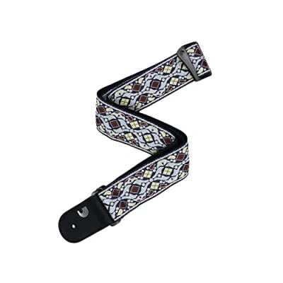 Image of D&#039;Addario Eco Comfort Jacquard Woven Guitar Strap, Navy