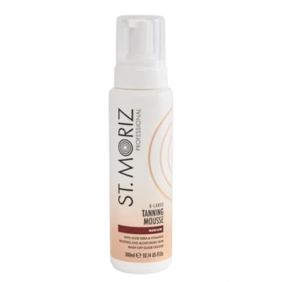 Image of St Moriz Professional Extra Large Medium Instant Tanning Mousse Fast Drying Vegan Fake Tan With Aloe Vera &amp; Vitamin E For Streak Free Sunkissed Golden Glow Dermatologically Tested 300ml