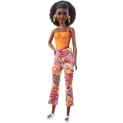 Image of Barbie Doll, Kids Toys, Curly Black Hair and Petite Body Type, Fashionistas, Y2K Style Clothes Accessories​​