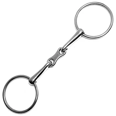 Image of Lorina Loose Ring French Link Snaffle Bit 5 inch Silver