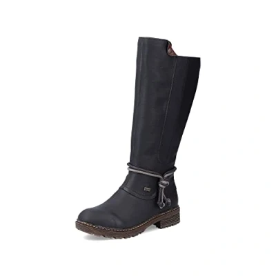 Image of Rieker Women Boots Z4774, Ladies Winter Boots,Water Repellent,riekerTEX,Winter Boots,Laced Boots,Lined,Warm,Waterproof,tex,Black (Schwarz / 00),38 EU 5 UK