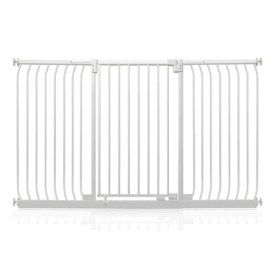 Image of Safetots Extra Tall Elite Safety Gate, 179cm 188cm, Matt White, 96.8cm in Height, Pressure Fit Stair Baby Gate for Doors Hallways and Spaces, Barrier, Easy Installation