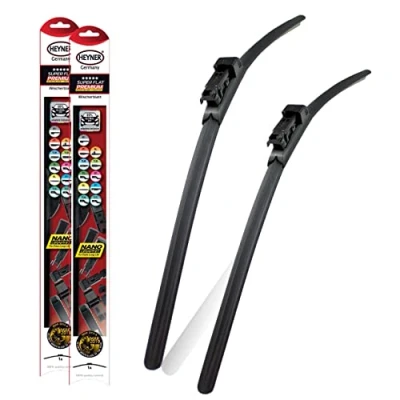 Image of Fits BMW 4 Series 2013 2022 Heyner Germany Aero Flat Windscreen Wiper Blades Replacement Front Set 24&quot;18&quot; HSF2418PT