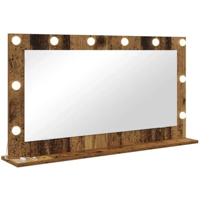 Image of vidaXL Vanity Mirror Old Wood and Glass 100 x 55 18 cm