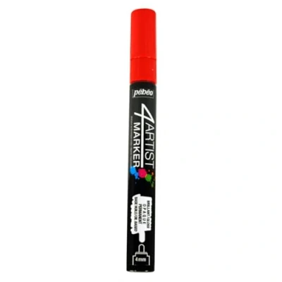 Image of Pebeo 4 Artist Markers, Metal, Red, 0.15 x 0.01 1.41 cm