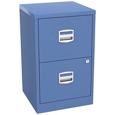 Image of Bisley Home Filer A4 672x413x400mm Metal Filing Cabinet Blue