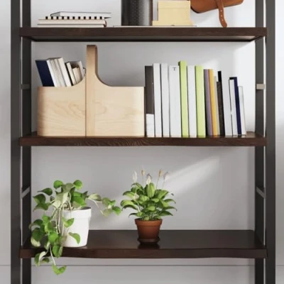 Image of LLEZKBR Furniture select Wall Shelf Dark Brown 80x60x(2 4) cm Treated Solid Wood Oak