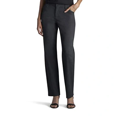 Image of Lee Women’s Relaxed Fit All Day Straight Leg Pant Brown 14 Short