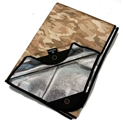 Image of Arcturus Heavy Duty Survival Blanket Insulated Thermal Reflective Tarp 60&quot; x 82&quot;. All Weather, Reusable Emergency for Car or Camping (Desert Camo)