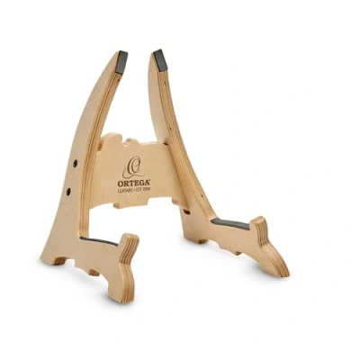 Image of Ortega Guitars OWUS 2 Birch Wood Ukulele Stand, Natural Bright,Brown