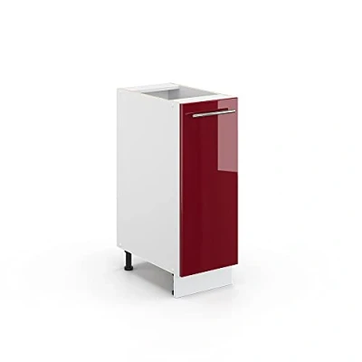 Image of Vicco Pharmacy cabinet Fame Line, Bordeaux High Gloss/White, 30 cm without worktop