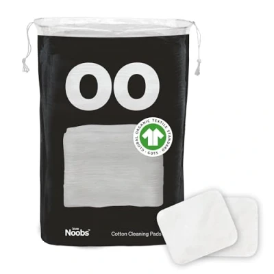 Image of Love Noobs Baby Cotton Pads Large, 100% Organic Large Wool Pads, 60 Count, for Babies, Essentials Newborn, Square Roll