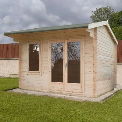 Image of Shire Marlborough 3.6m x 3m Log Cabin Summerhouse (28mm)