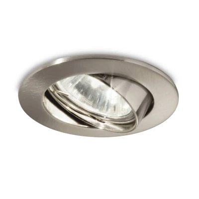 Image of Swing 1 Light Tiltable Recessed Spotlight (3 Pack) Nickel, GU10
