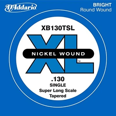 Image of D&#039;Addario .130 Nickel Wound Super Long Scale Tapered Single String for Bass Guitar