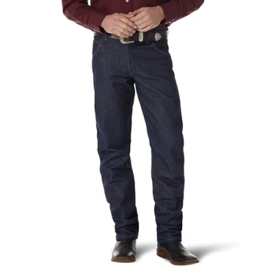Image of Wrangler Men&#039;s Premium Performance Cowboy Cut Regular Fit Jean, Rigid Navy, 30W / 30L
