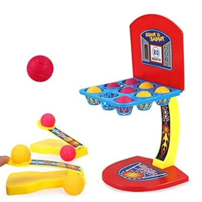 Image of FeiWen Basketball Shooting Game, Desktop Table Games Classic Arcade Games,Mini Finger Machine,Fun Sports Toy for Adults Help Reduce Stress (Basketball hoop)