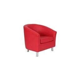 Image of Tub Armchair With Metal Feet Red OF2201RDML