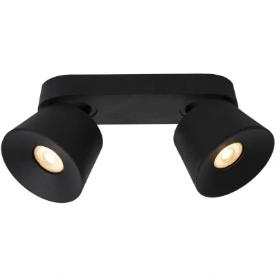 Image of Trigono Modern Twin Ceiling Spotlight 2xGU10 Black