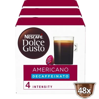 Image of NESCAFÉ Dolce Gusto Americano Decaf Coffee Pods total of 48 Capsules Decaffeinated (3 Packs)