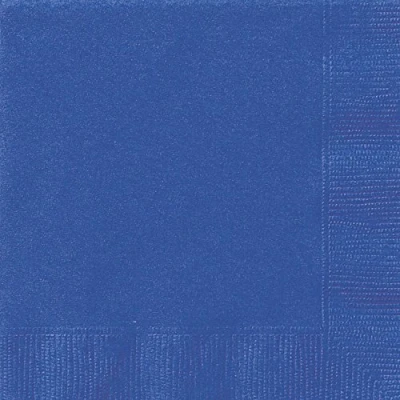 Image of Vibrant Royal Blue Luncheon Napkins (16cm) 20 Count Premium Disposable for Parties and Events
