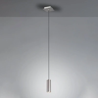 Image of Trio Leuchten Marley 312400107 Pendant Light Metal Matt Nickel with 1 Bulb Not Includes x GU10