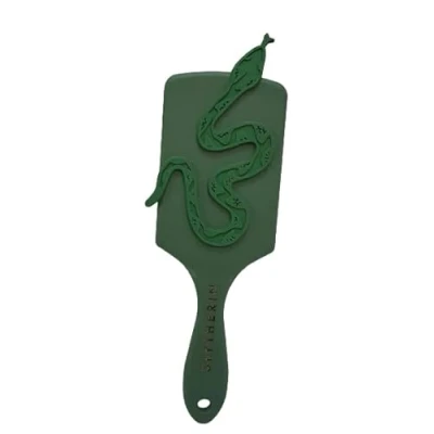 Image of Harry Potter Slytherin House Paddle Hair Brush Women&#039;s Comb Styling Accessory (Slytherin)