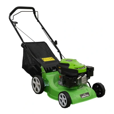 Image of Dellonda Hand Propelled Petrol Lawnmower Grass Cutter, 132cc 16&quot;/40cm 4 Stroke