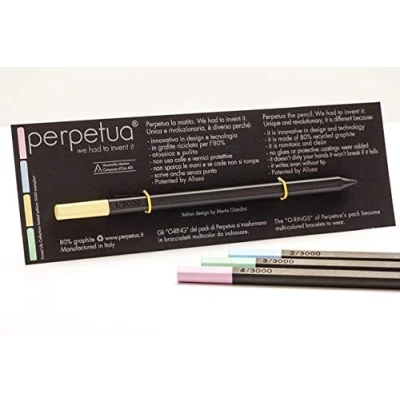 Image of Set Eco Drawing Sketching Pencil Perpetua Sweet Life Kit 4 Pencils Artist Recycled Graphite With Non Toxic Rubbers Erasers Design And Technology For Writing