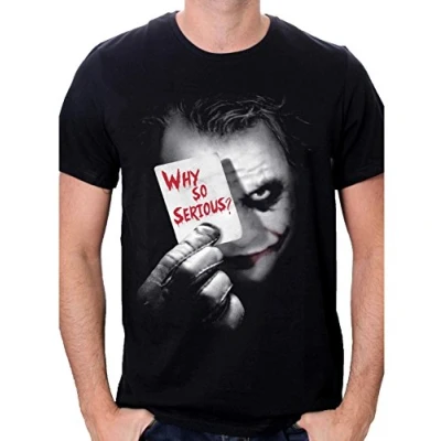 Image of Batman Men&#039;s Joker Why So Serious T Shirt, Black, XXL