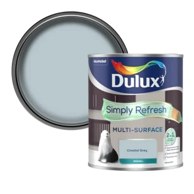 Image of Dulux Simply Refresh Multi Surface Eggsgell Paint Coastal Grey 750ML