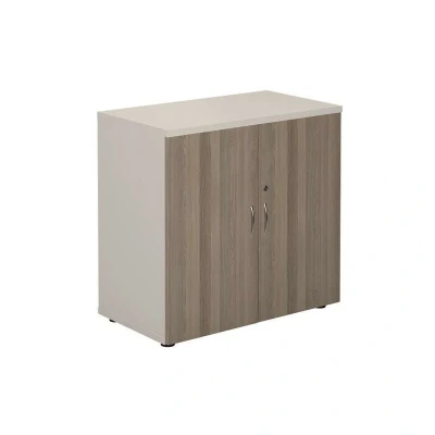 Image of Jemini 800 Cupboard White/Grey Oak KF822707