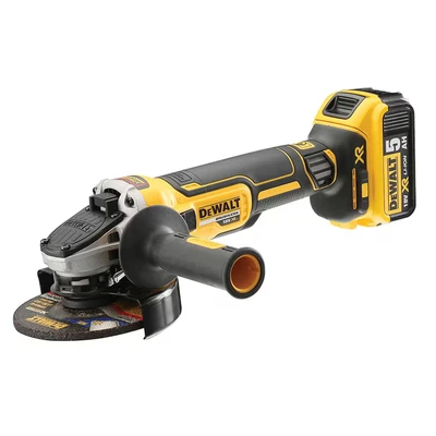 Image of DEWALT DCG405P2 Cordless XR Brushless Angle Grinder, 18 V, Yellow/Black, 125 mm