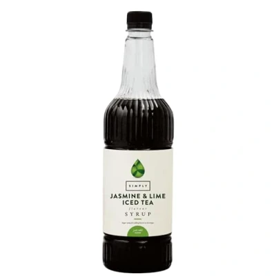 Image of Simply Jasmine &amp; Lime Iced Tea Syrup, Vegan Gluten Free Beverage Syrup for Cordial Squash, Cocktails Mocktails (1 Litre)
