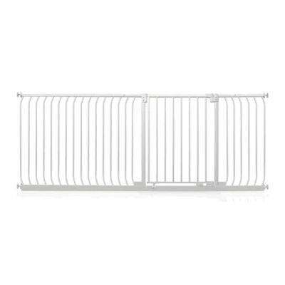 Image of Safetots Elite Pressure Safety Gate, 207cm 216cm, Matt White, Fit Stair Baby Gate for Doors Hallways and Spaces, Barrier, Easy Installation