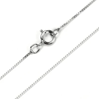 Image of jewellerybox 9ct White Gold Diamond Cut Curb Chain 16&quot;